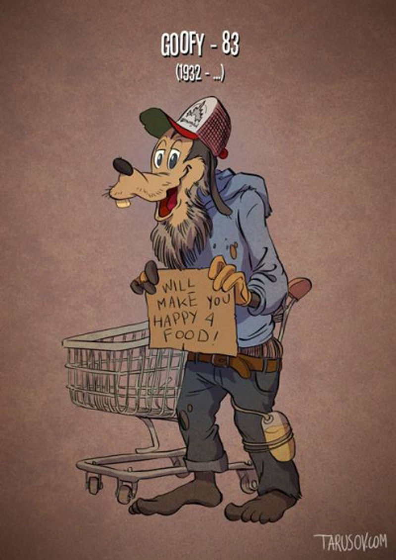 Illustration for article titled If Cartoon Characters Got Old